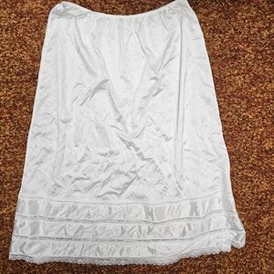 Vintage Sears White Half Slip with Lace Trim